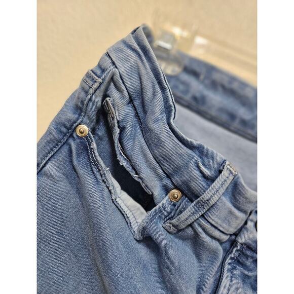 Good American 8/29 Raw Hems Classic Boot Cut jeans. Cotton Elastic blend.  Comfy - Picture 14 of 15